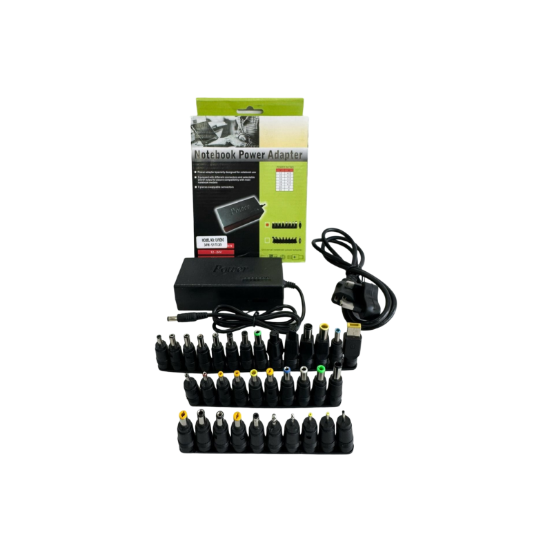 Multifunction Laptop Charger, Power Adapter. 34 piece connectors UV9090