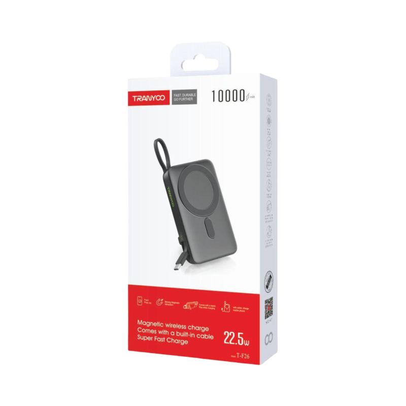Magnetic wireless charge Max Comes with a built-in cable Super Fast Charge T-F26 - Image 2
