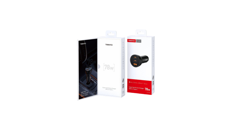 Super Fast Pd Car Charger USB To 2 Type-c 78W T-C25 - Image 2