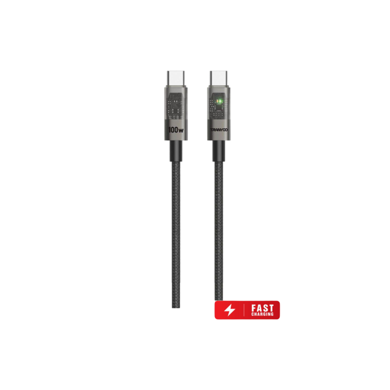 Digital Pro Auto Power Off Type-c To Type-c Transparent Data Cable CC-1