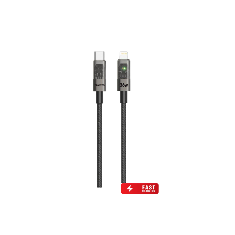 Digital Pro Auto Power Off Type-c To Lightning Transparent Data Cable CL-1