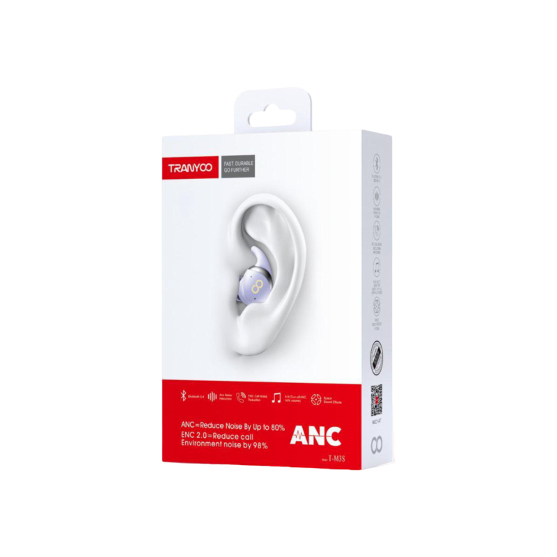 ANC=Reduce Noise By Up to 80% ENC 2.0=Reduce call Environment noise by 98% T-M3S - Image 2