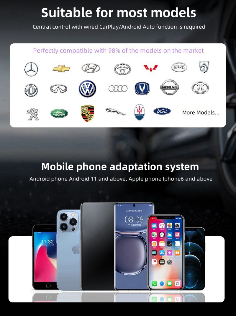 AUTX Car Android Box Wireless Carplay Adapter With Sim Netflix Youtube - Image 3