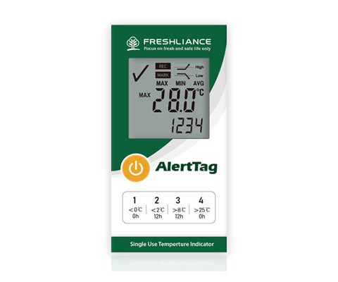 AlertTag T10 LCD Disposable Time Temperature Monitor/Indicator